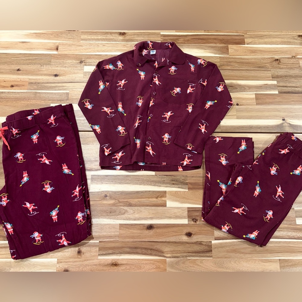 🎄Old Navy Kids Christmas Pajama Set and Matching Adult Pants size: Kids 8 AdultL